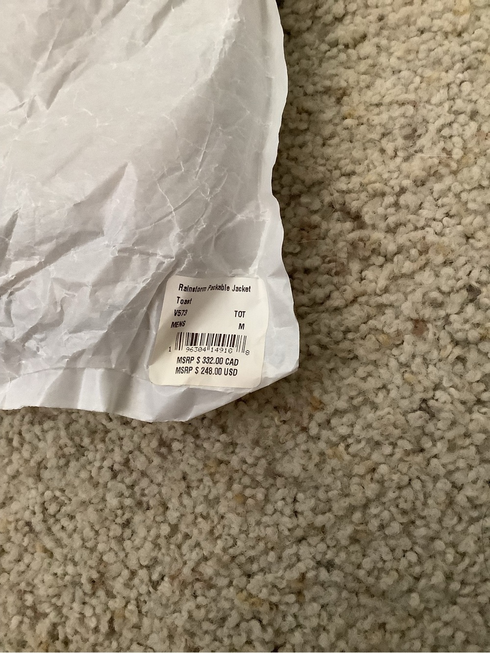 Vuori mens Hooded Raincoat in Light Taupe - Picture 9 of 12
